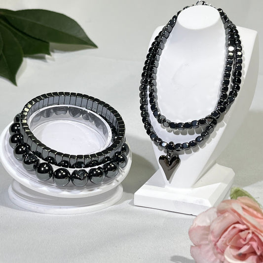 Hematite Bracelet&Necklace