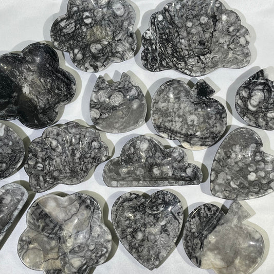 Fossil Conch bowl Carving Wholesale Crystal