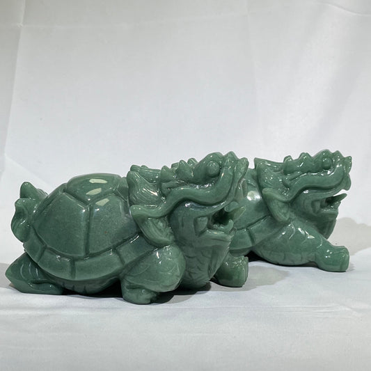 Dragon Turtle Green Aventurine Carving