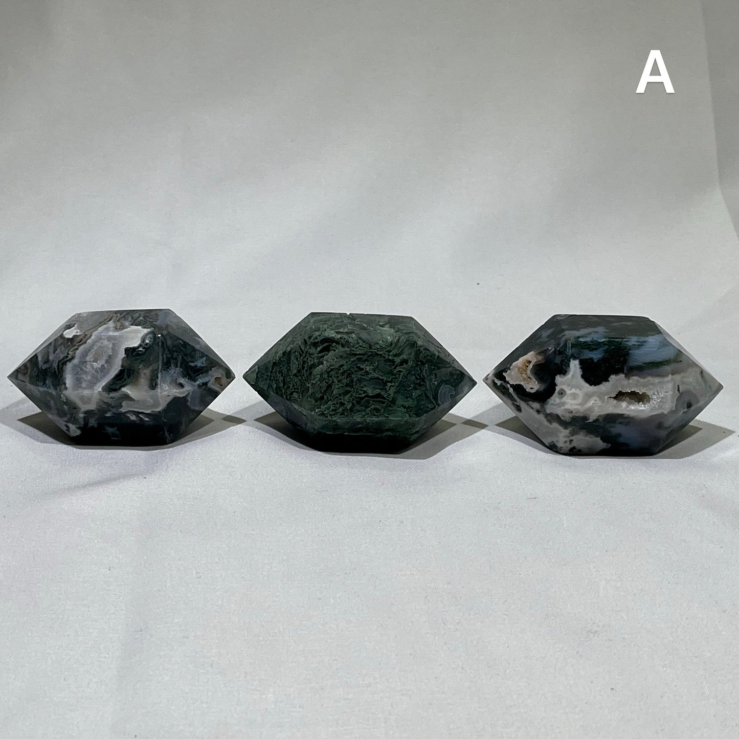 Moss Agate Double Point Crystal Wholesale