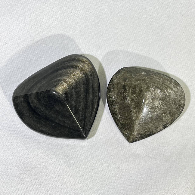 Gold Obsidian Heart Carving and Moon Carving Wholesale Crystal