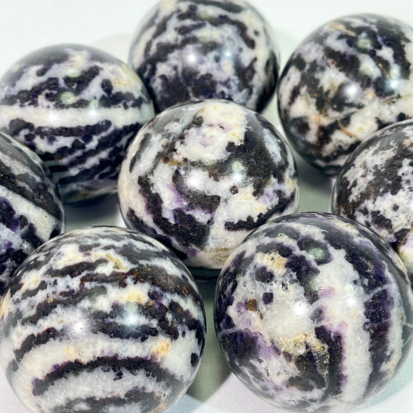 Zebra Fluorite Sphere