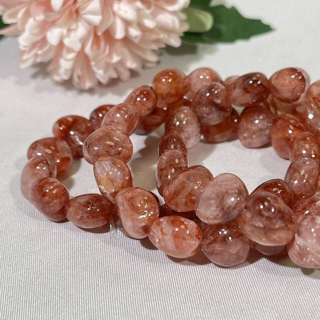 Heart Fire Quartz Bracelet