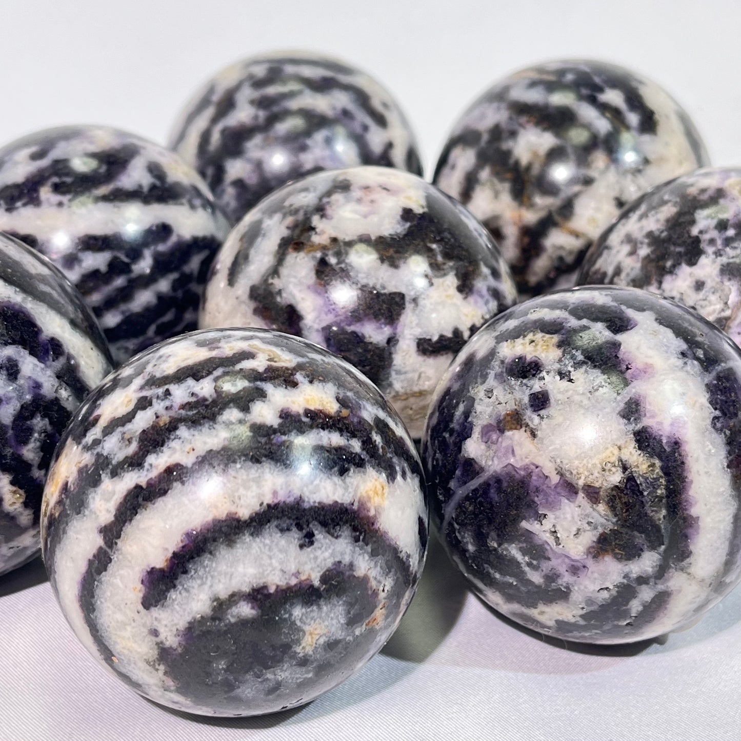 Zebra Fluorite Sphere