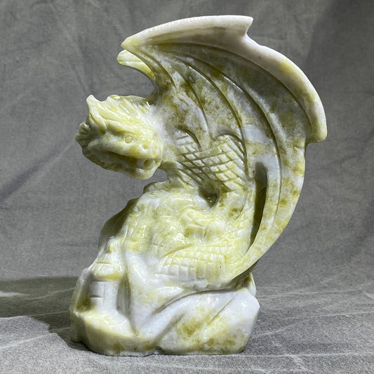 Jade Fly Dragon Carving