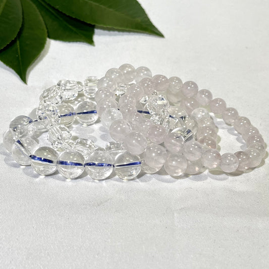 8-12mm Differnet Style Clear Quartz Bracelet
