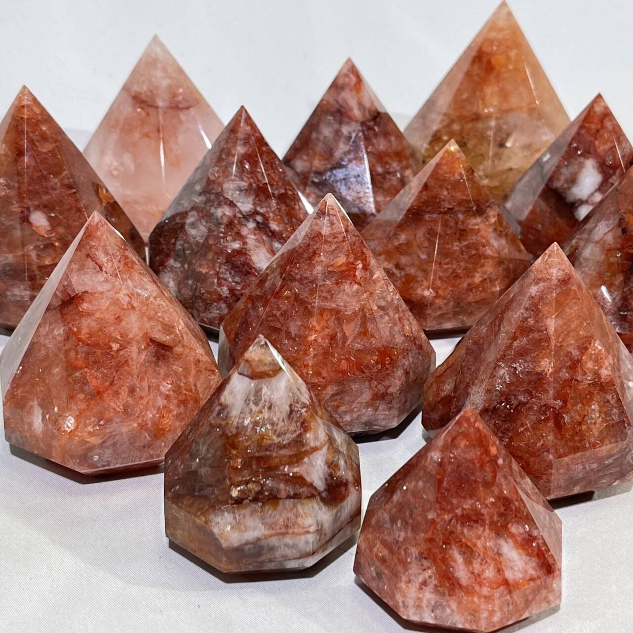Fire Quartz Diamond Carving