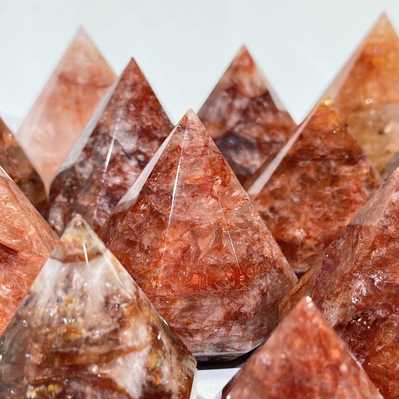 Fire Quartz Diamond Carving