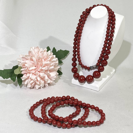 Cinnabar Necklace,Bracelet
