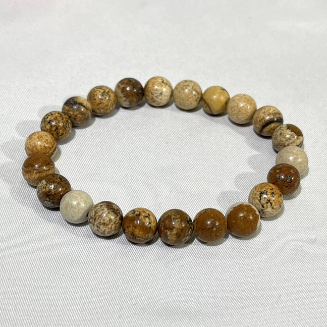 8.5mm Picture Jasper Bracelet Wholesale