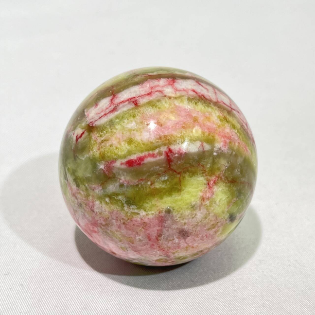 Green and Pink Touramline Sphere