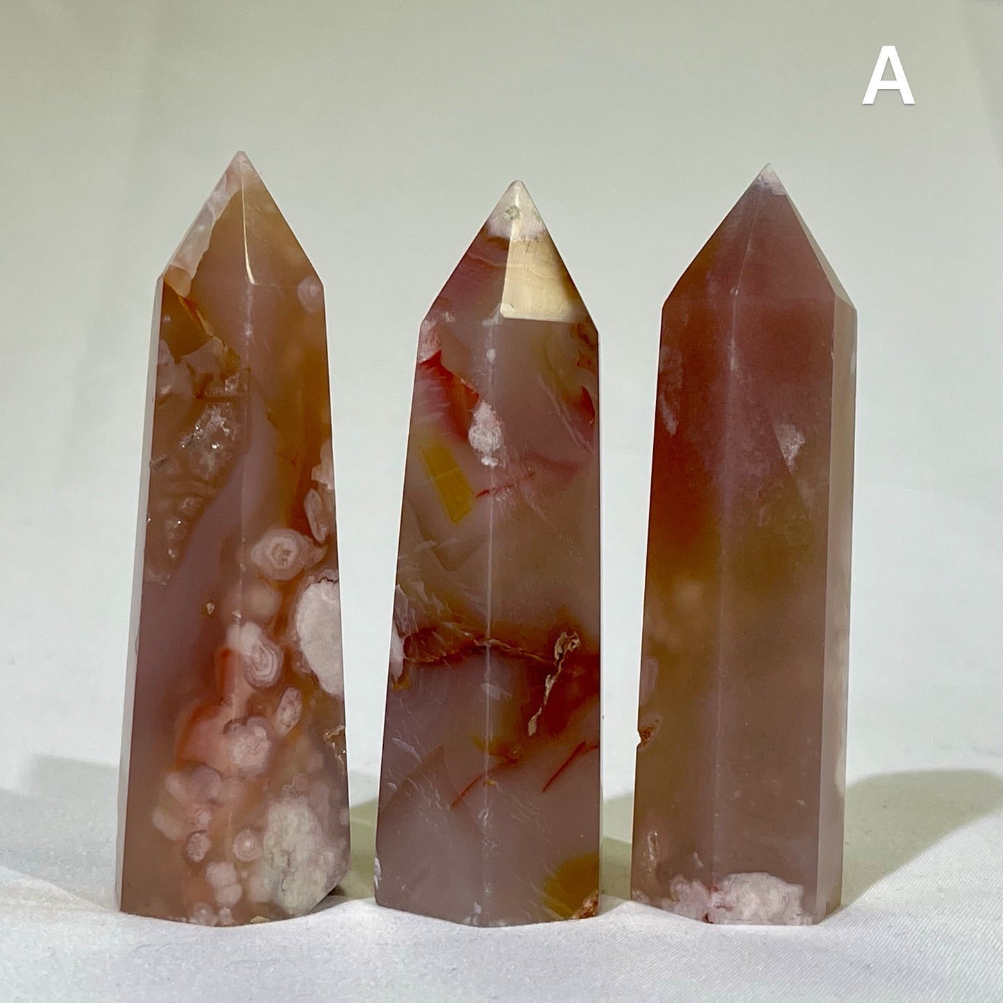 Sakura Agate Point Flower Agate Tower Wholesale