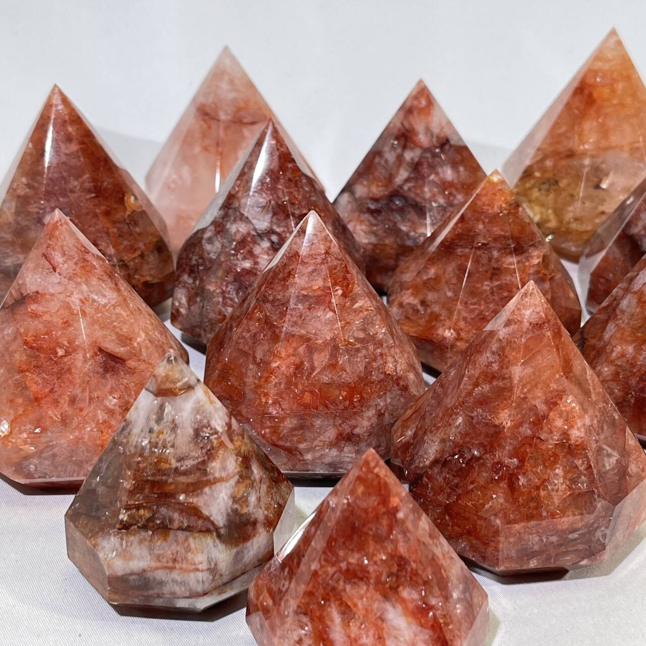 Fire Quartz Diamond Carving