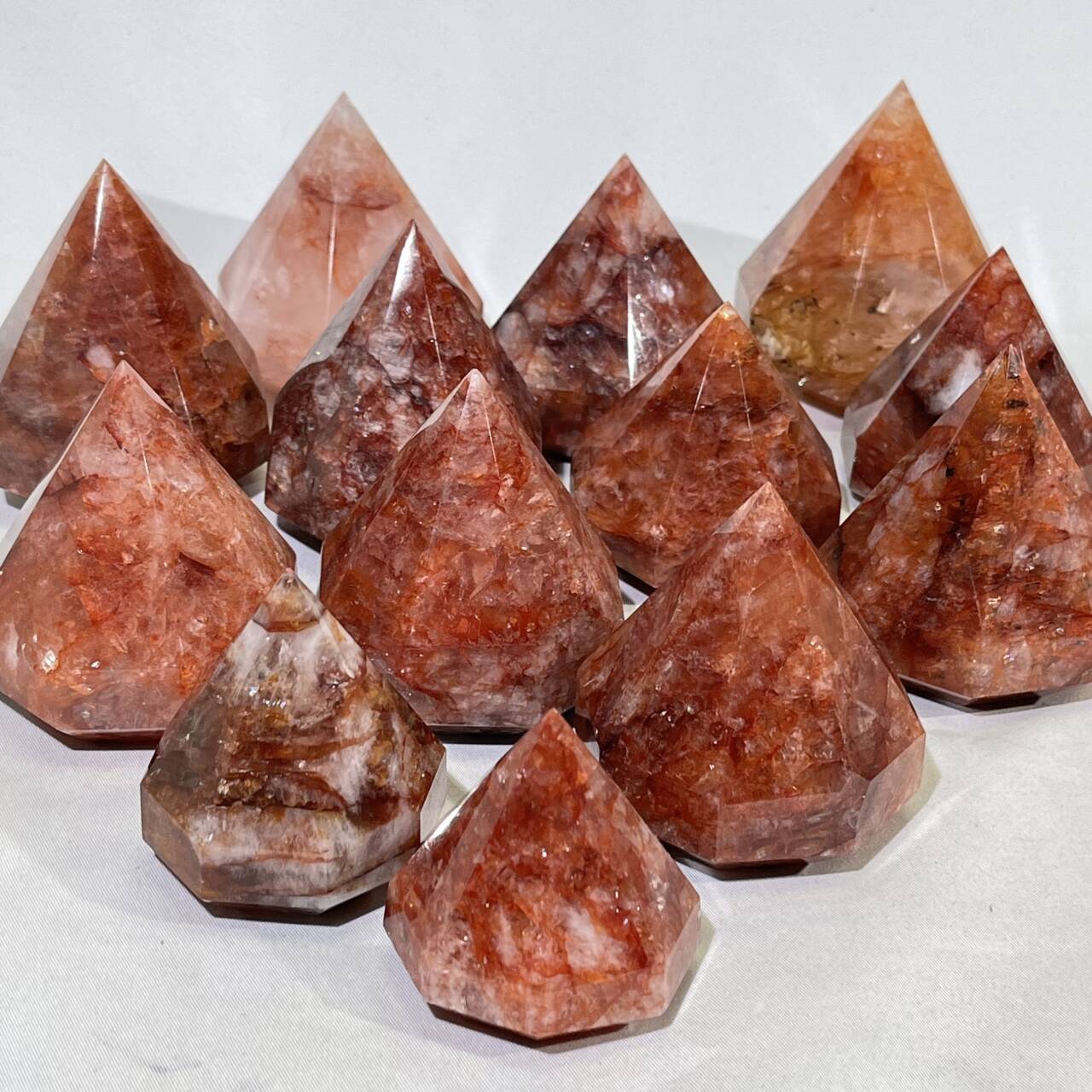Fire Quartz Diamond Carving