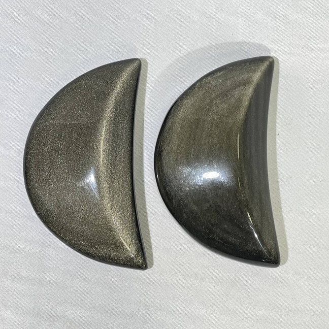 Gold Obsidian Heart Carving and Moon Carving Wholesale Crystal