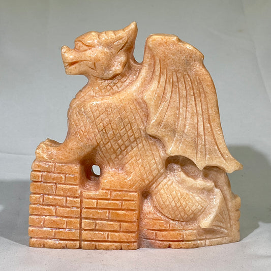 5.8'Sunstone Fly Dragon Carving