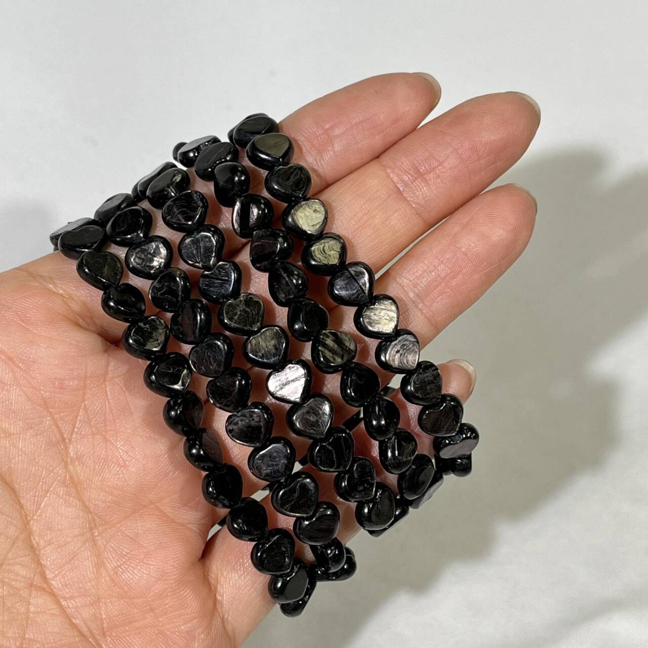 8mm Hypersthene Heart Bracelet