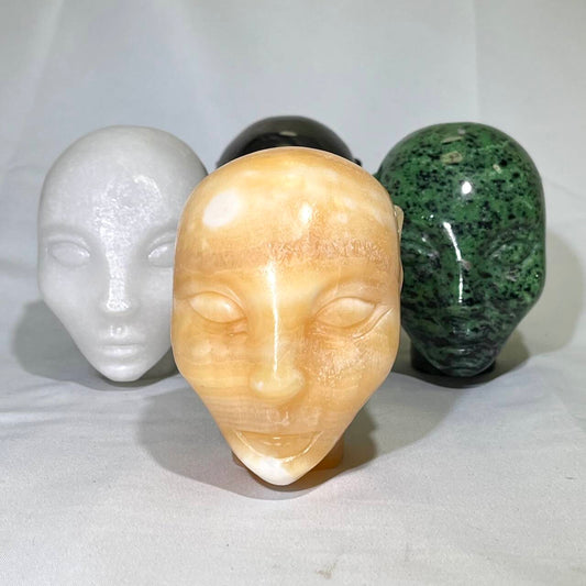 4 Types Alien Skull Carving Crystal Wholesale