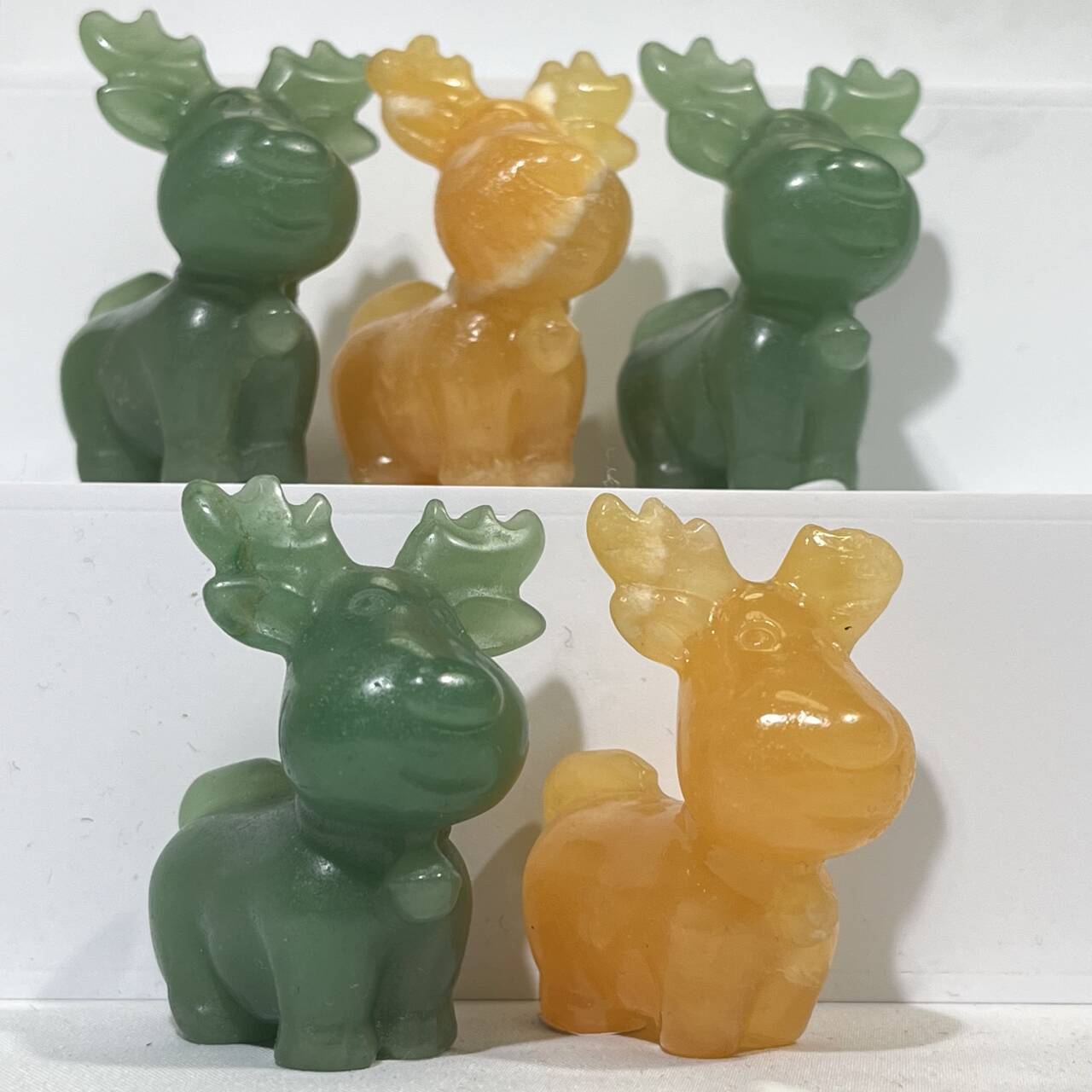 1.5' Reindeer Carving Wholesale Crystal Christmas