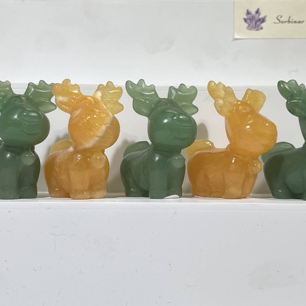 1.5' Reindeer Carving Wholesale Crystal Christmas