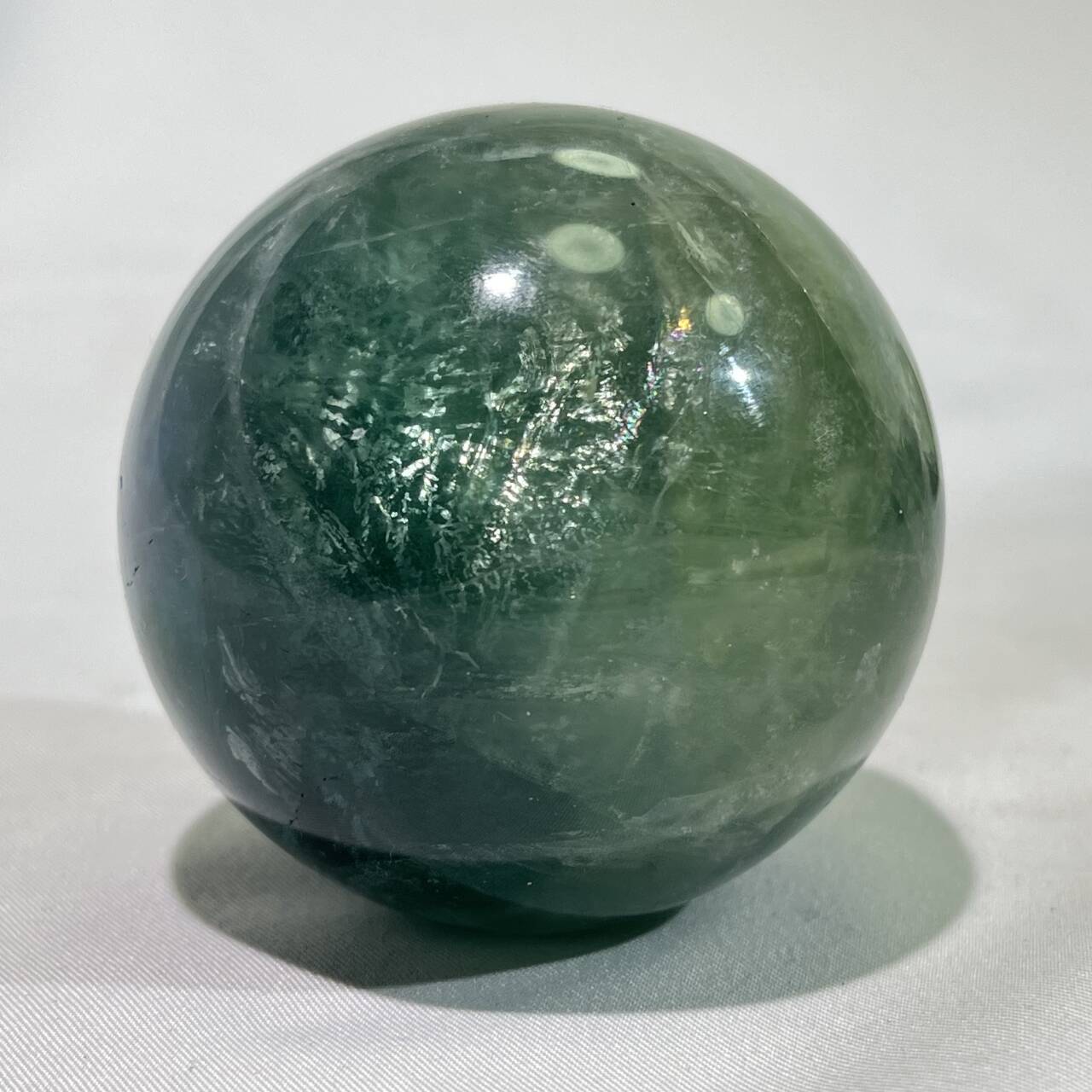 1.9-2.8' Feather Blue Fluorite Sphere
