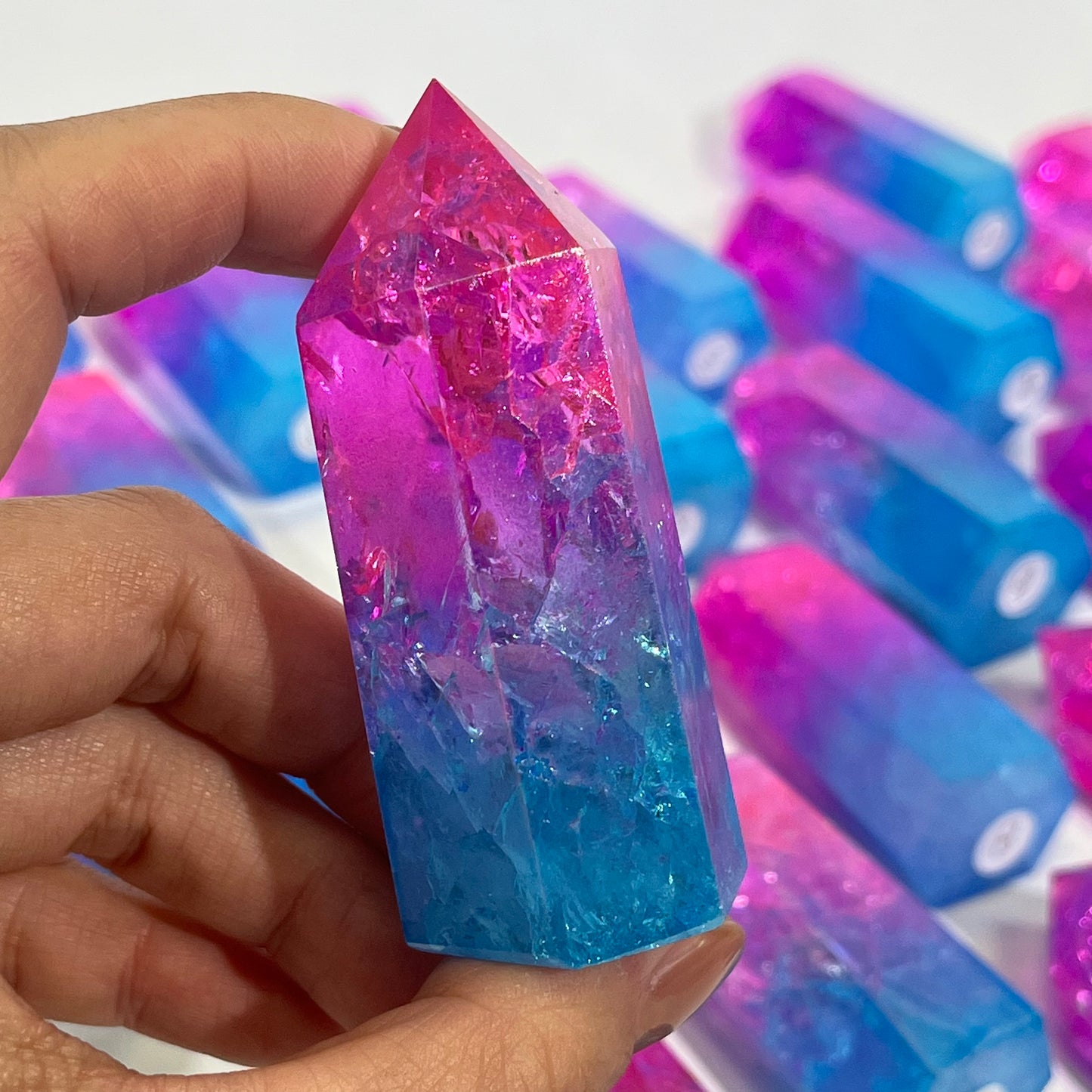 Aura Clear Quartz Points