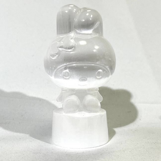 Selenite Heart,Cat,Stitch,Melody Carving