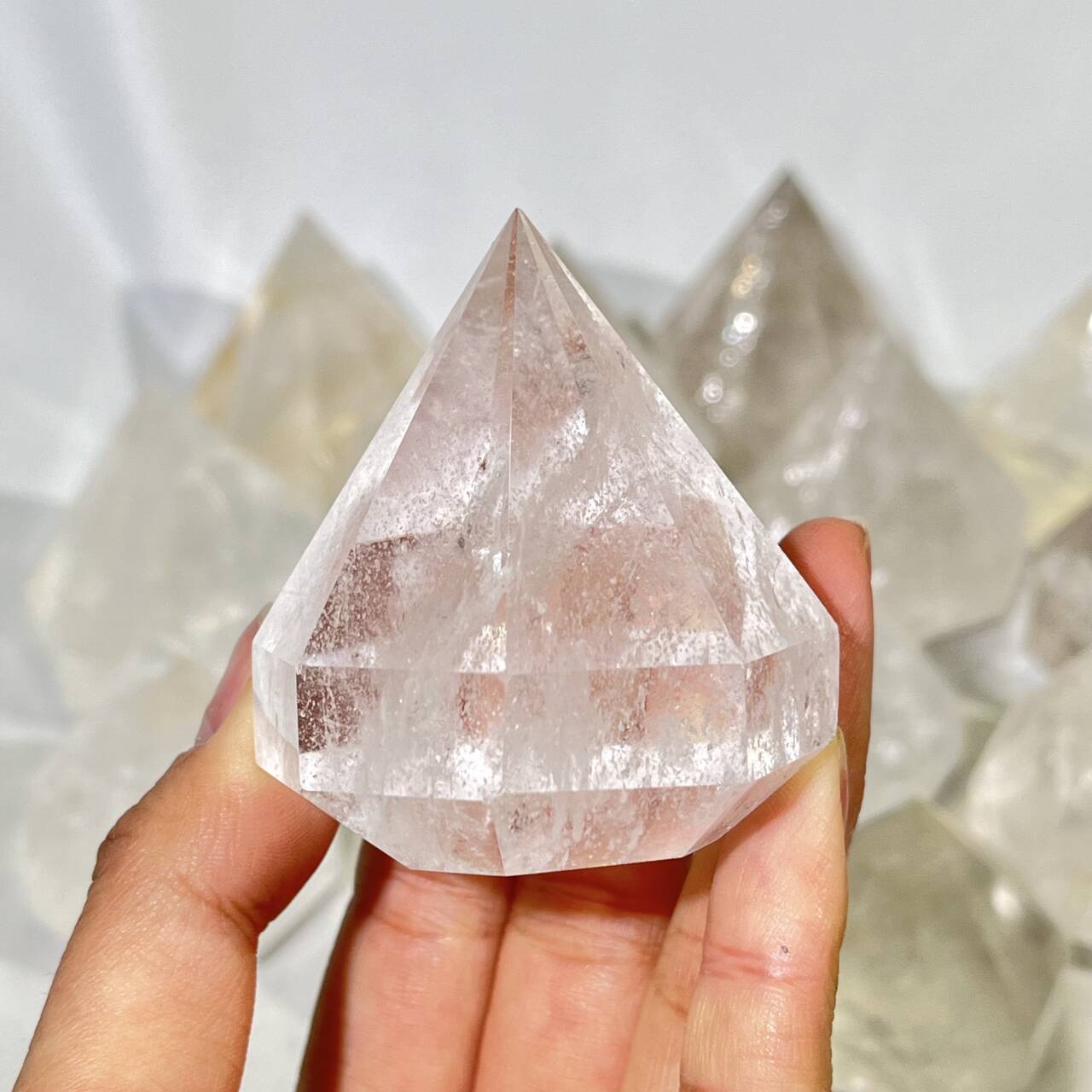 Clear Quartz Diamond Carving