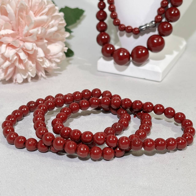 Cinnabar Necklace,Bracelet