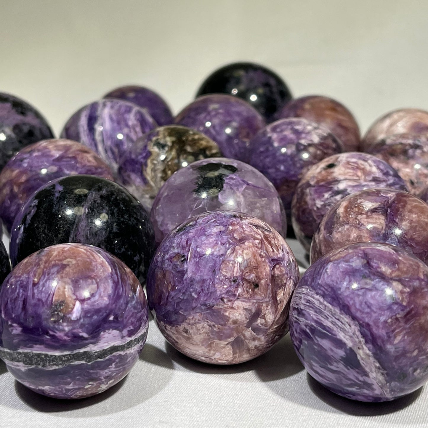 32-42mm Charoite Sphere Crystal Wholesale