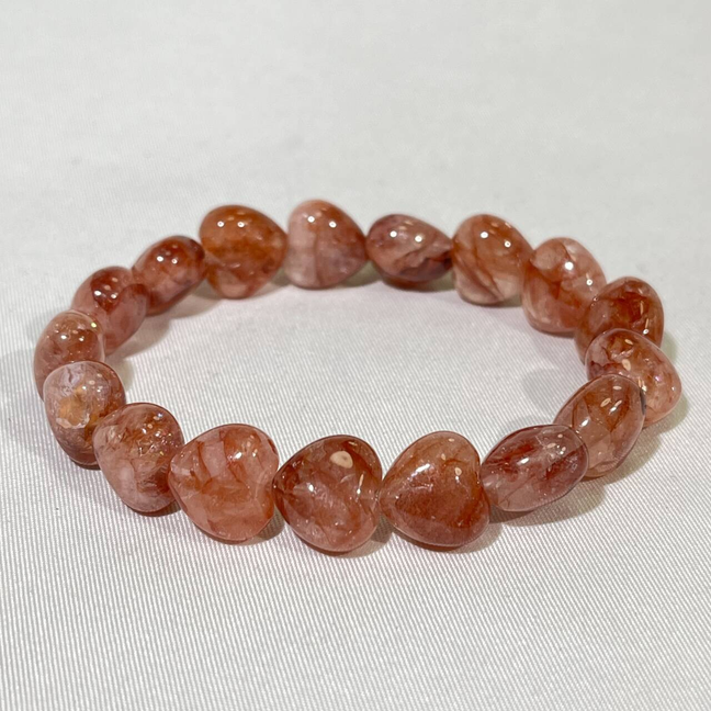 Heart Fire Quartz Bracelet