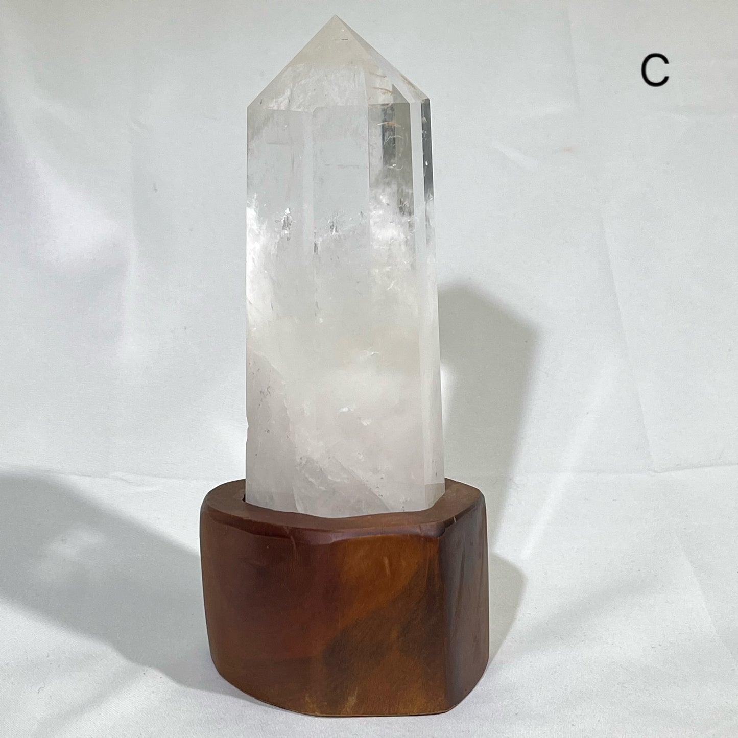 7-9' Clear Quartz Tower With Stand,Quartz Point