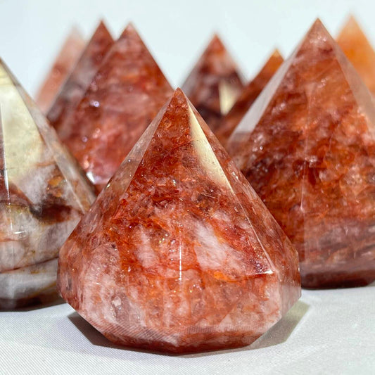 Fire Quartz Diamond Carving