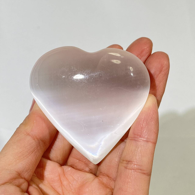 Selenite Heart,Cat,Stitch,Melody Carving